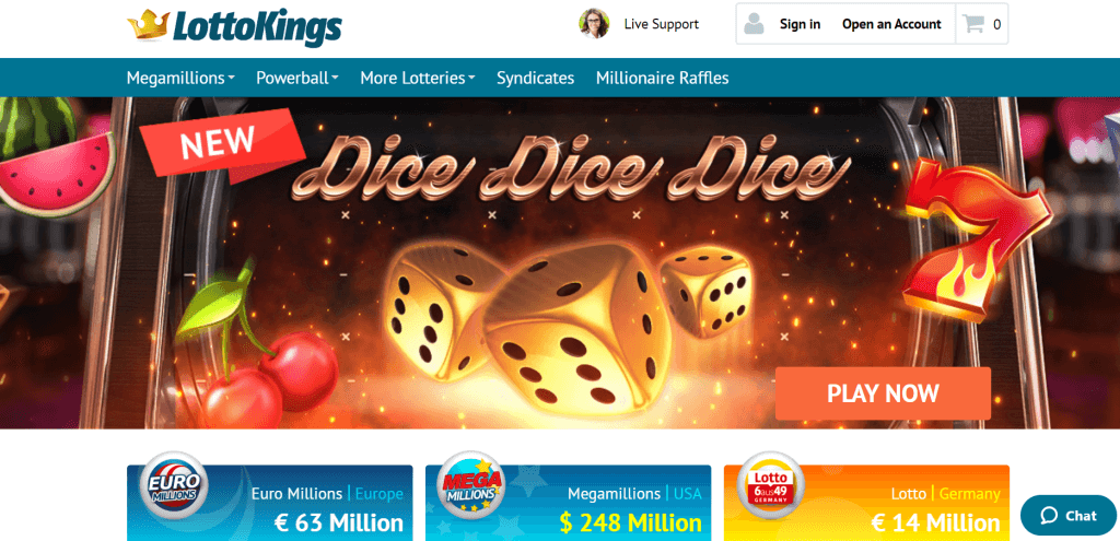 LottoKings Homepage