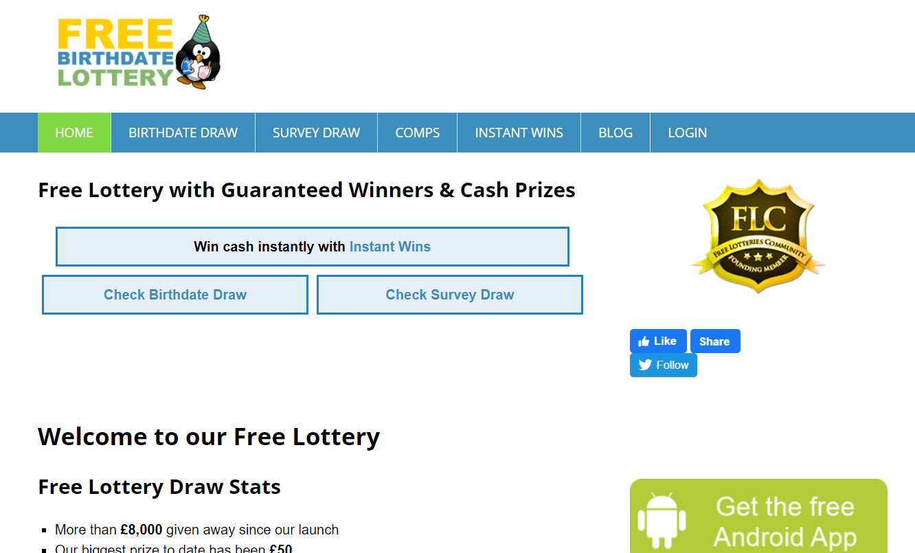 Free Birthdate Lottery