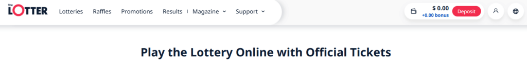 Select ‘Deposit’ on the homepage