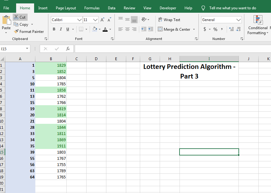 Lottery Prediction Algorithm Excel Predict Lotto Numbers Using Excel