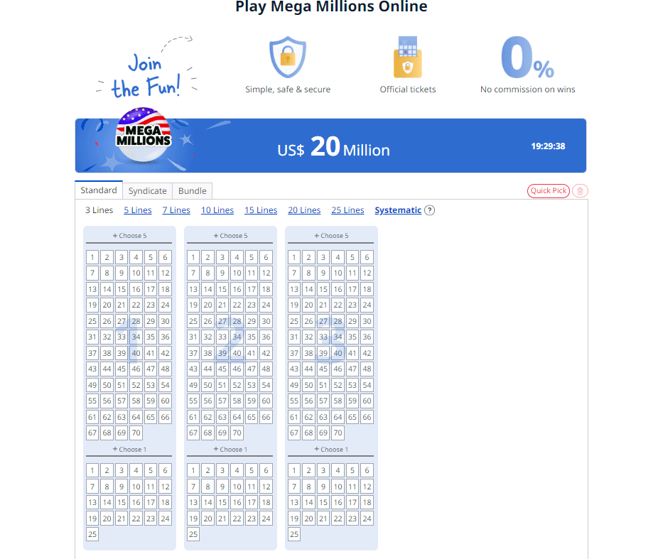 Purchase your lottery tickets