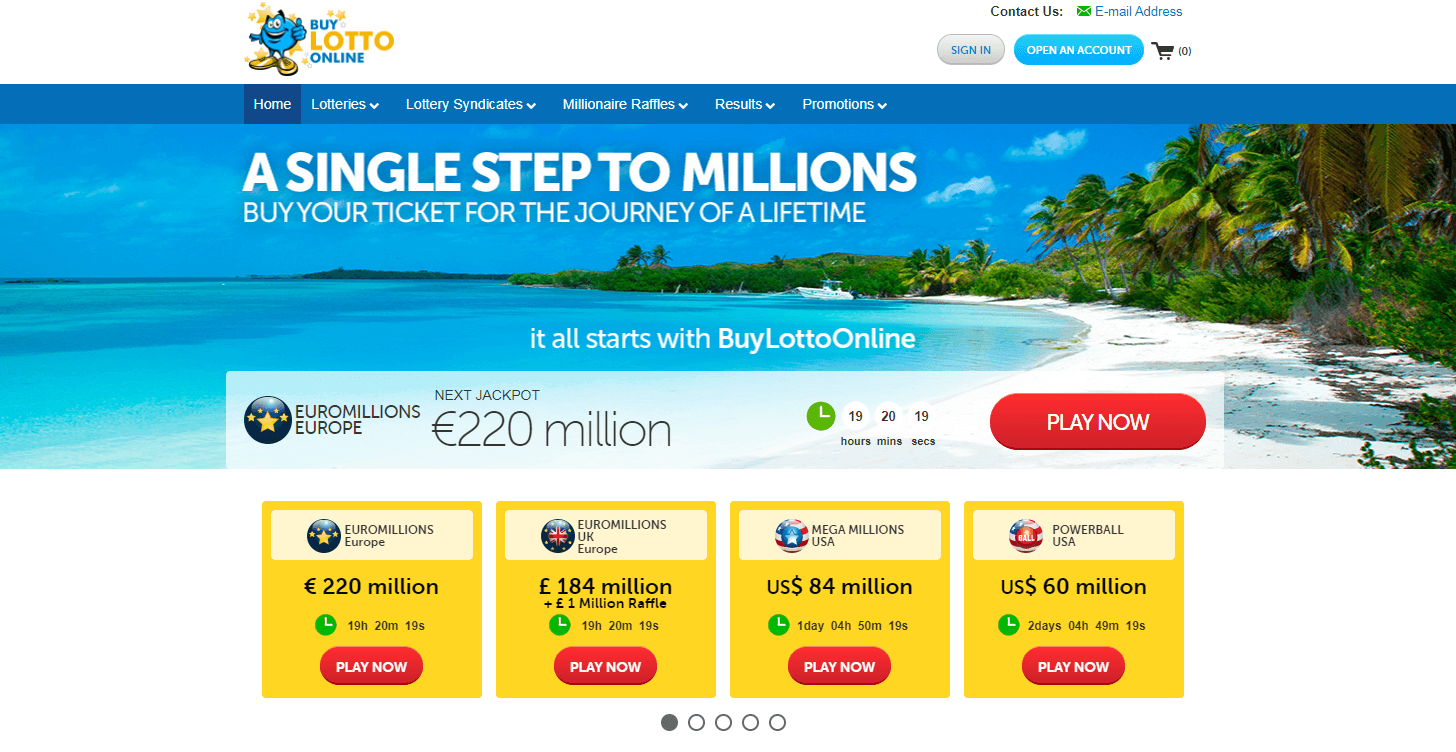 BuyLottoOnline Homepage