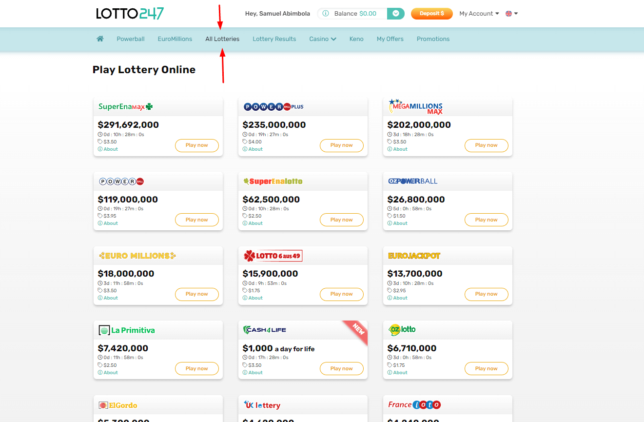Lotto247 All Lotteries