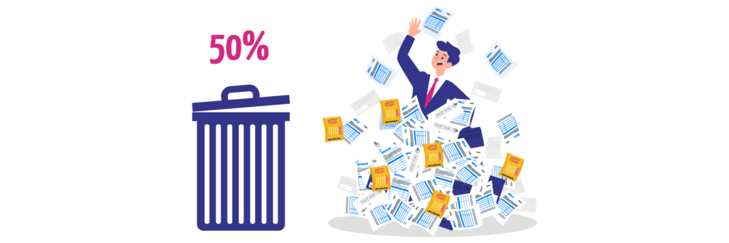 50% of business waste is paper
