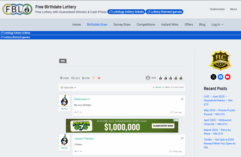 Free Birthdate Lottery Play With Your Birthday Date