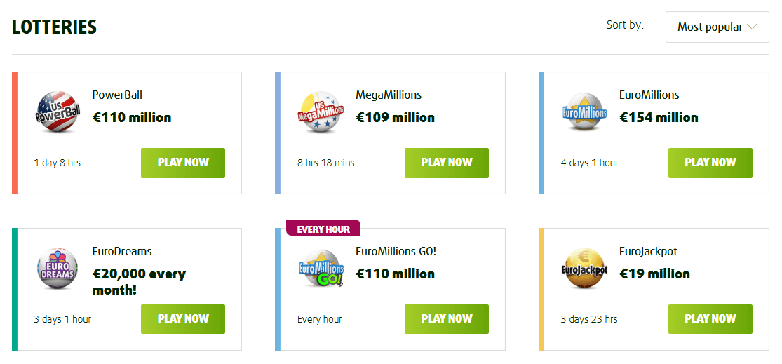 Lottoland lotteries