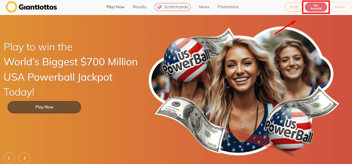 Внесите деньги на лотерею GiantLottos