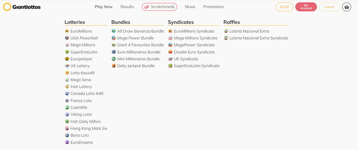 Зарегистрируйтесь на GiantLottos