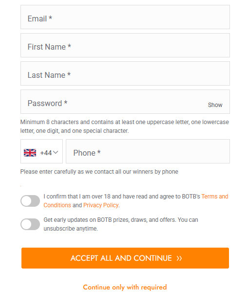 információs oldal a BOTB-n